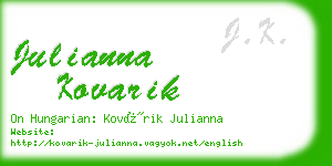 julianna kovarik business card